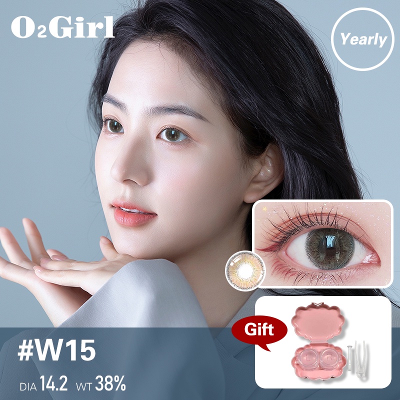 O2Girl คอนแทคเลนส์ Mini 2 ชิ้น 14.0 14.2 14.5 สีเทา สีน้ำตาล
 สีดำ
 สีน้ำเงิน
 สีม่วง
 มม. บิ๊กอายแว