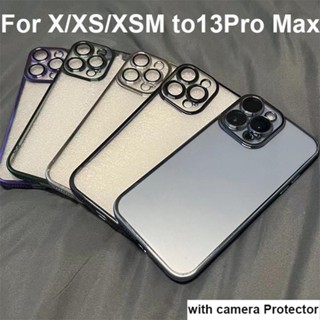 เคสโทรศัพท์มือถือซิลิโคนใส DIY สําหรับ X Xs Max to 13 Pro Max X to 13 14 Pro Xr to 13 14 Pro Xs Max to 13 14 Pro Max เคสชุบ