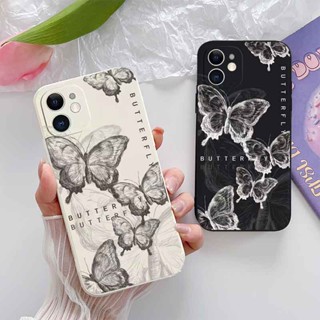 เคสโทรศัพท์มือถือใส ลายผีเสื้อ สีดํา สําหรับ AMK Tecno Spark Go 10c Infinix smart 7 5 6 Hot note 30 Vip 30i 20 20s 12 g96 12i 11s 11 10 pro 10S play nfc Zero x neo 5g 2023 GNCMF