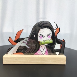 Nezuko Motion Car Sticker Demon Slayer Anime กันน้ํา Decals สร้างสรรค์แล็ปท็อปสติกเกอร์ตู้เย็นตกแต่งผนังของเล่นของขวัญ