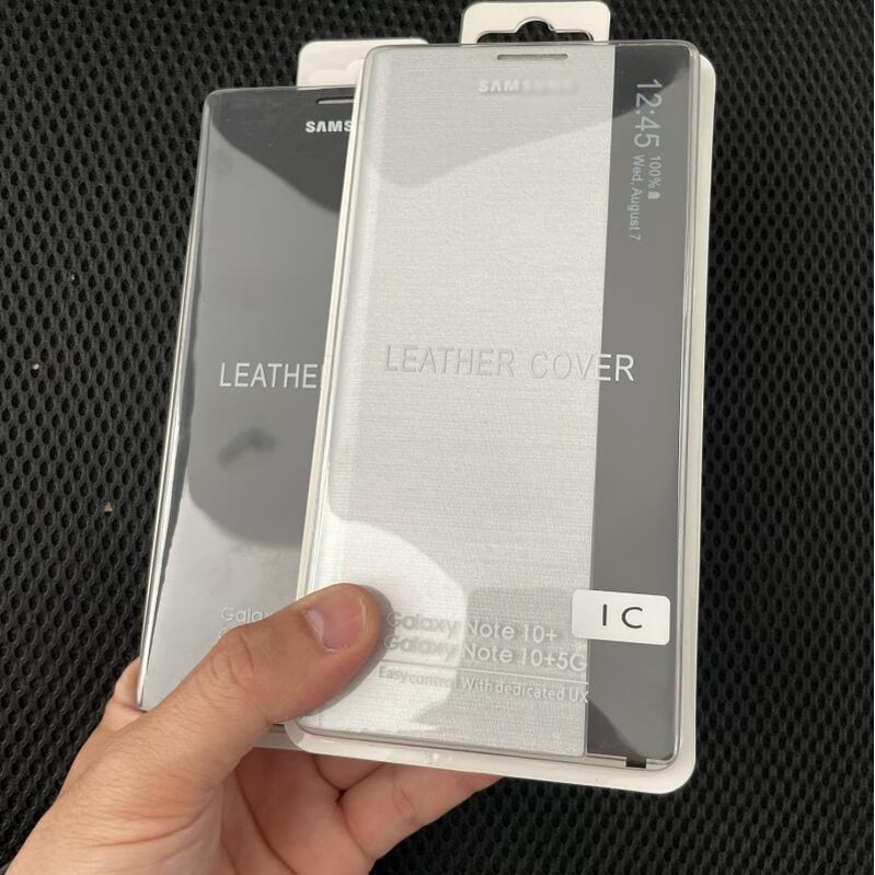 ของแท้ เคสโทรศัพท์มือถือหนัง ฝาพับกระจกใส สําหรับ Samsung Note10 Plus 5G Galaxy Note 10