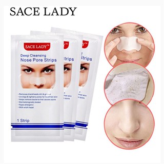 Sace LADY แผ่นมาสก์จมูก ทําความสะอาดล้ําลึก กําจัดสิวหัวดํา มาสก์จมูก สําหรับผู้หญิง