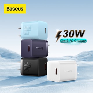 Baseus 30W GaN5 Type C ที่ชาร์จเร็ว Mini สําหรับแท็บเล็ต iPhone 14 13 12 11