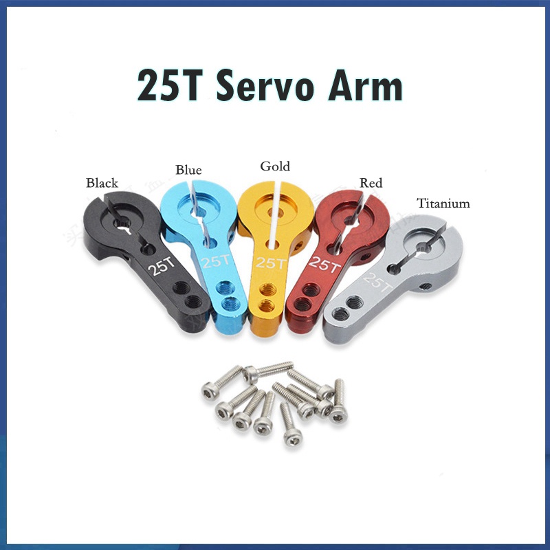 25ที เซอร์โวฮอร์น 35 มม. อลูมิเนียมอัลลอยด์สีสวิงอาร์มสําหรับรถเรือ อาร์ซี