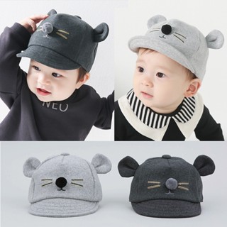 Baby Boy Baseball Cap Cartoon Bear Baby Hat With Ears Autumn Spring Cotton Infant Baby Peaked Caps