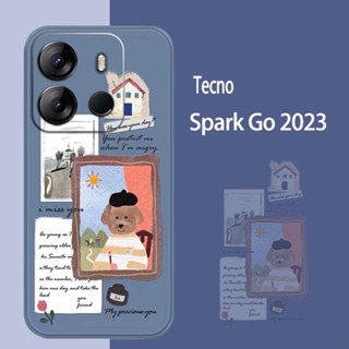 Tecno Spark Go 2023 เคส Tecno Pop 7 PRO การ์ตูน เด็กผู้ชาย เด็กผู้หญิง แฟชั่น ขอบตรง โทรศัพท์มือถือ เคสนิ่ม