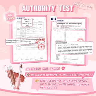 Pinkflash ลิปสติกเนื้อแมทกันน้ําติดทนนาน