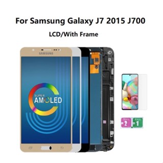 Oled หน้าจอแสดงผล LCD พร้อมหน้าจอสัมผัสดิจิทัล สําหรับ Samsung Galaxy J7 2015 J700