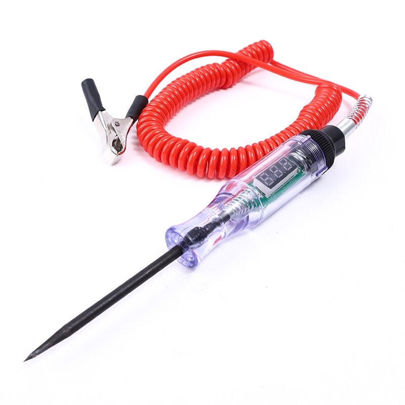 12V 24V DC เครื่องทดสอบวงจรแรงดันไฟฟ้า รถบรรทุก จอแสดงผลดิจิตอล โพรบยาว ปากกาหลอดไฟ เครื่องมือวิเคราะห์รถยนต์ คุณภาพสูง ราคา ถูกที่สุด ดีลบีเคเค แกลเลอรีภาพที่ 6