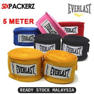 (พร้อมส่ง) Everlast ผ้าพันมือมวยไทย ผ้าฝ้าย ไมโครยืด 3 เมตร 5 เมตร 2 ชิ้น