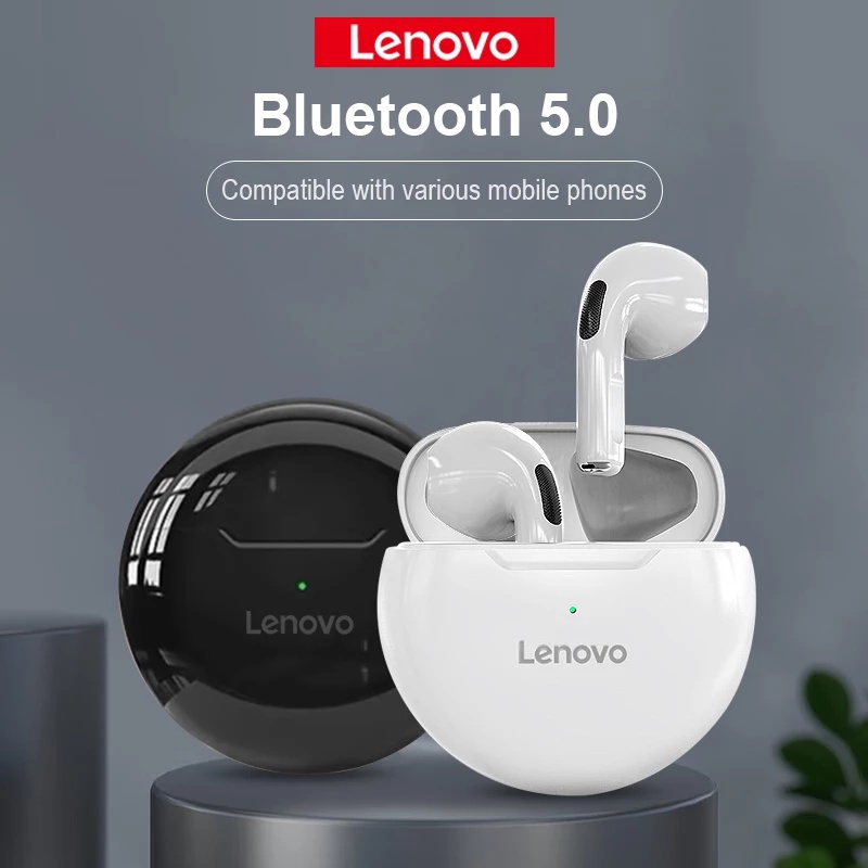 Lenovo หูฟังบลูทูธไร้สาย TWS สเตอริโอ พร้อมไมโครโฟน กันน้ํา สําหรับโทรศัพท์มือถือทุกรุ่น