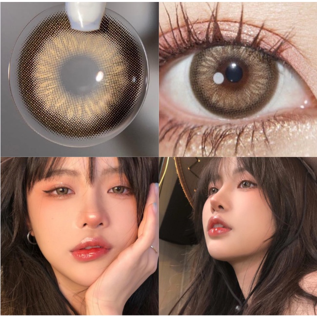 UYAAI x FRESHLADY คอนแทคเลนส์สายตาสั้น สีดํา สีน้ําตาล 14.5 มม. ใช้ได้ 1 เดือน 0.00--5.00 2 ชิ้น
