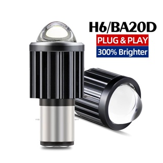 หลอดไฟหน้า LED H6 BA20D Hi Lo Beam 6000K สีขาว 3000K สีเหลือง สีทอง สําหรับอัพเกรดรถจักรยานยนต์