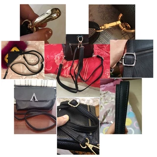 สายสะพายกระเป๋าหนังแท้ หนัง PU ปรับได้ ปรับระดับได้ Leather Shoulder Sling Strap Replacement