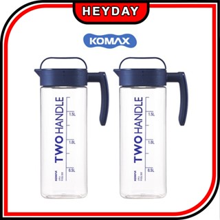 [KOMAX] ขวดน้ํา 2 ลิตร ปลอด BPA 2000 มล. สองด้ามจับ สไตล์เกาหลี สําหรับตู้เย็น