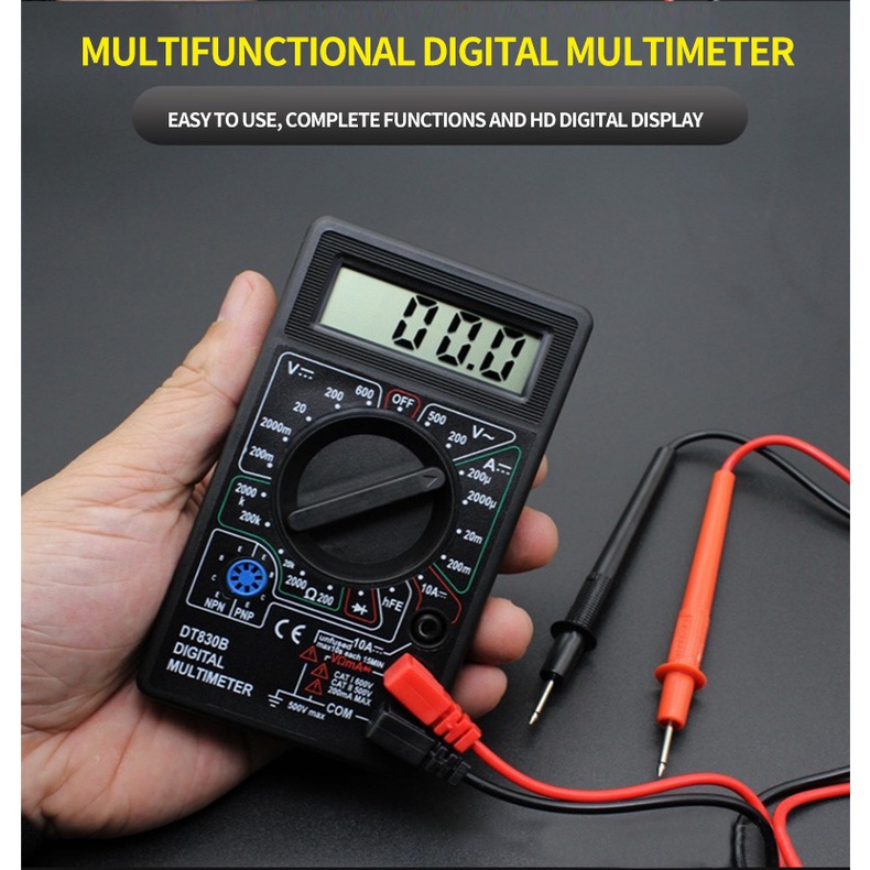 Dt830b เครื่องดนตรีไฟฟ้าดิจิทัล แบบมือถือ หลายโลหะ ขนาดเล็ก