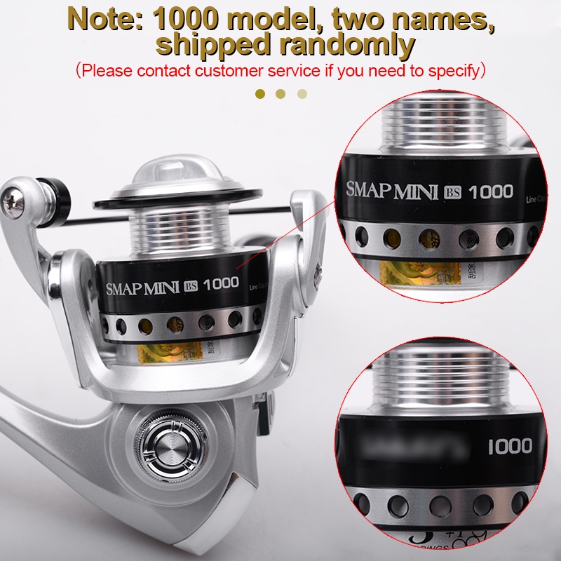 RYOBI SMAP MINI 500 800 1000 รอกตกปลา 3 + 1BB อัตราทดเกียร์ 5.2:1 ลากสูงสุด 3 กก.โลหะ Spool น้ําเค็ม ราคา ถูกที่สุด ดีลบีเคเค แกลเลอรีภาพที่ 3