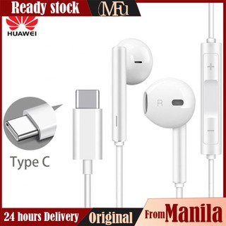Wired Type-C Earphone USB In Ear Hearphone Headset With Mic Mate Honor 20 Pro P60 TypeC Earphones