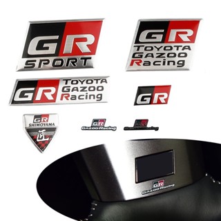 สติกเกอร์โลโก้ GR GAZOO RACING GR SPORT อลูมิเนียม ป้องกันรอยขีดข่วน สําหรับ Toyota จํานวน 1 ชิ้น