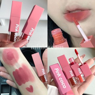 Pink COCO Soft mist ลิปทินท์ เนื้อแมตต์ ติดทนนาน ไม่ซีดจาง ลิปกลอส ไม่ติดถ้วย ลิควิดลิปสติก