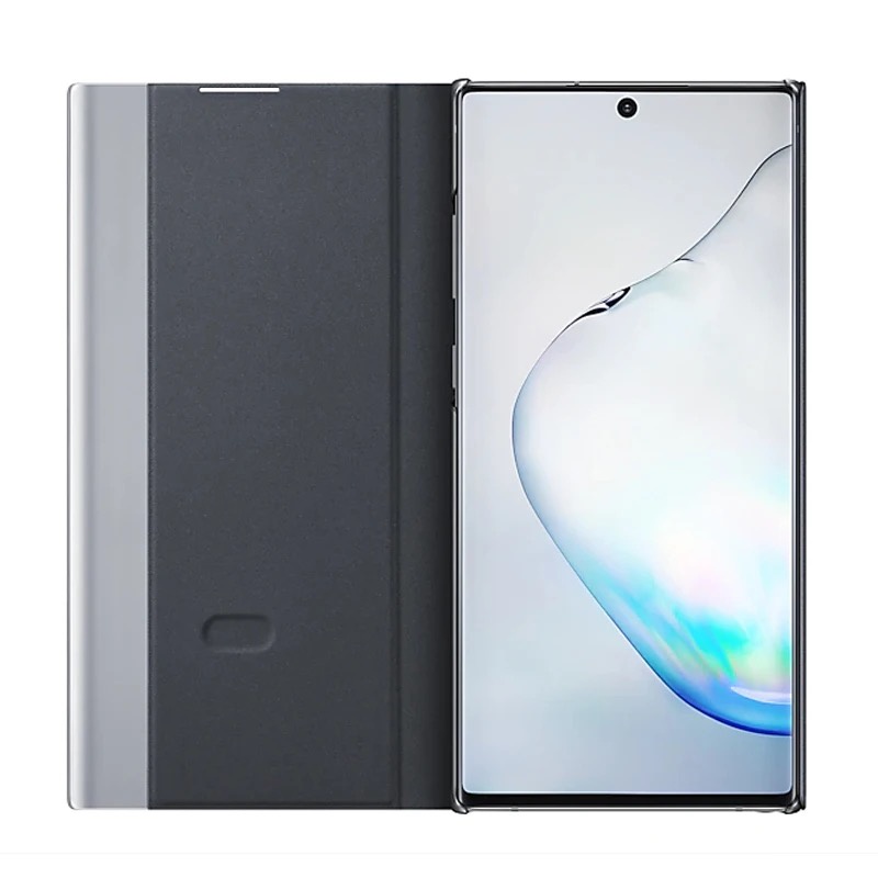ของแท้ เคสโทรศัพท์มือถือหนัง ฝาพับกระจกใส สําหรับ Samsung Note10 Plus 5G Galaxy Note 10