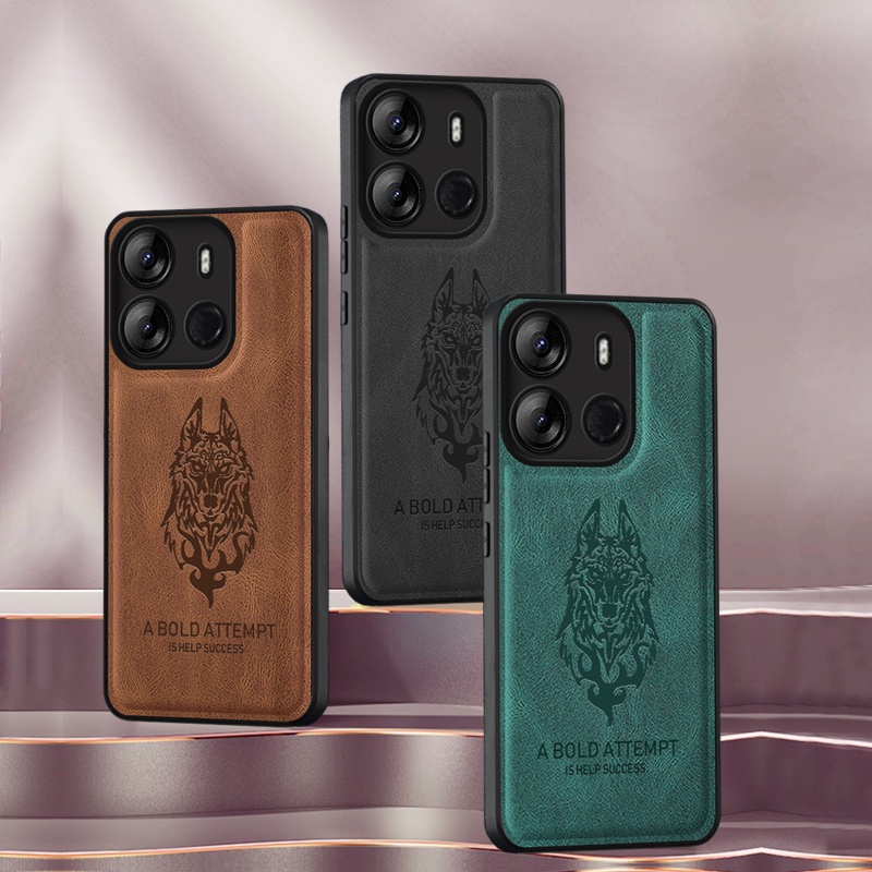 สําหรับ Tecno Pop 7 Pro BF7 กรณี Lambskin Texture ปลอกหนัง Tecno Pop 7 Pro BF7 กรณี Matte ปลอก