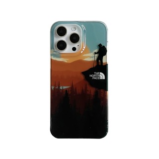 NorthFace Sunset scape iphone case 14 14pro 14promax 13 13 pro 13promax phone case 12 apple dusk cute 12 promax ultra-thin 11 iphone new iphone mens lady 12pro translucent Grace Tik Tok