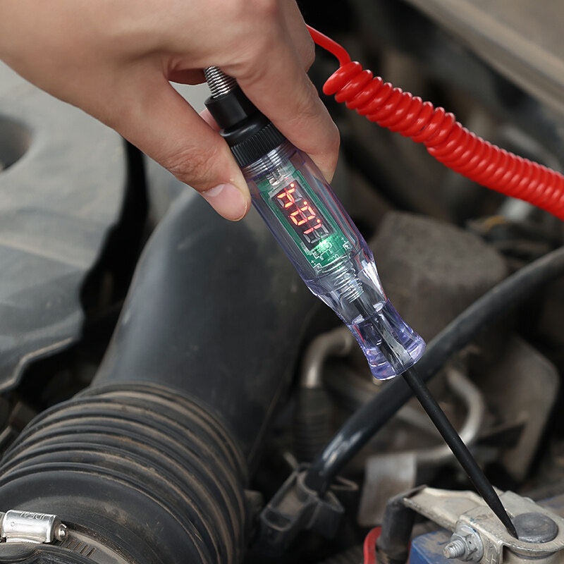12V 24V DC เครื่องทดสอบวงจรแรงดันไฟฟ้า รถบรรทุก จอแสดงผลดิจิตอล โพรบยาว ปากกาหลอดไฟ เครื่องมือวิเคราะห์รถยนต์ คุณภาพสูง ราคา ถูกที่สุด ดีลบีเคเค แกลเลอรีภาพที่ 4