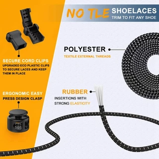 1 คู่ไม่มีผูกเชือกผูกรองเท้ายืดหยุ่น 23 สียืดล็อคลูกไม้ขี้เกียจสําหรับรองเท้าผ้าใบ