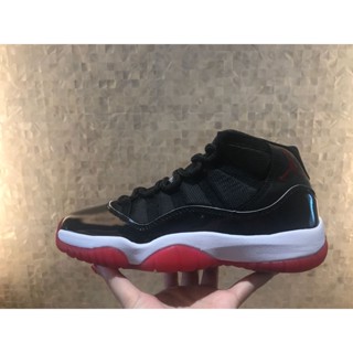 Qo7e Air Jordan 11 CMFT รองเท้าบาสเก็ตบอล ลายปลาวาฬ สีขาว และสีดํา