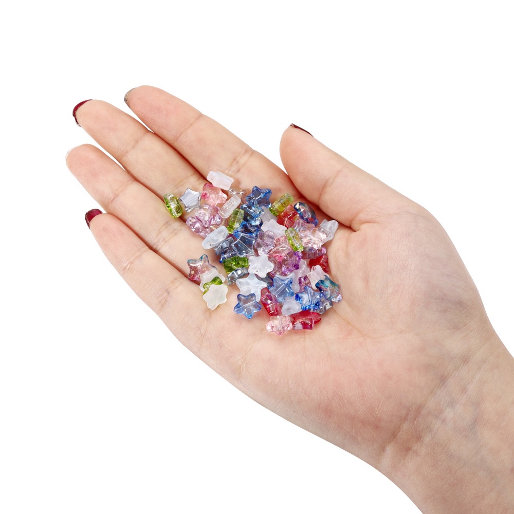 St.kunkka 20-50 ชิ้น/แพ็คลูกปัดคริสตัลเทียมดาวห้าแฉกลูกปัด DIY เครื่องประดับอุปกรณ์เสริม - รูปที่ 3