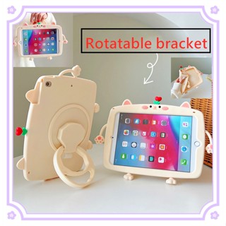 For Huawei MatePad SE 10.4-inch 2022 AGS5-L09 AGS5-W09 Matepad T10 T10S 11 Pro 10.8 2019 2021 2022 Cartoon 360 Rotation Handle Case Soft Glue Strap Shockproof Kids Tablet Cover