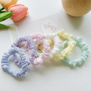 Juansha ยางรัดผม แบบหนัง ขนาดเล็ก สีแคนดี้ สไตล์เกาหลี สําหรับผู้หญิง