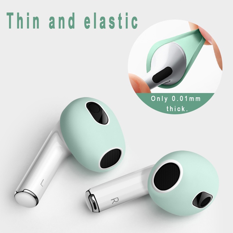 คู่ซิลิโคนอ่อนนุ่มหมวกสําหรับ AirPods Pro 4 3 2 1 ชุดหูฟังเปลี่ยนปลั๊กอุดหู Protector