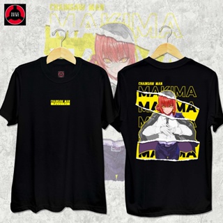 เสื้อยืดChainsaw Man - Makima Anime Shirt Classic t shirt Cotton Shirt For Man Woman เสื้อยืดสีขาวผู้หญิง