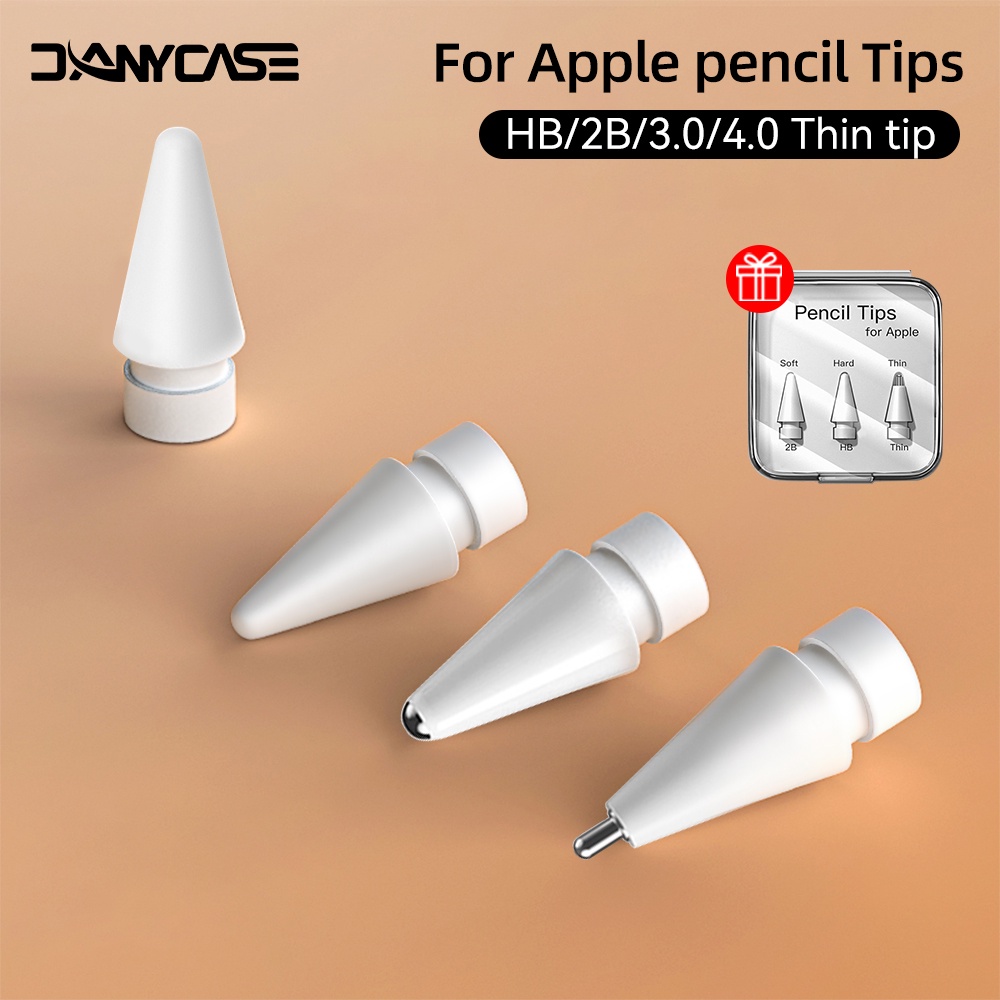 Danycase ปลายปากกาสไตลัส สองชั้น แบบเปลี่ยน สําหรับ Apple Pencil 1st 2nd Generation 2H 2B 3.0 4.0 iPad