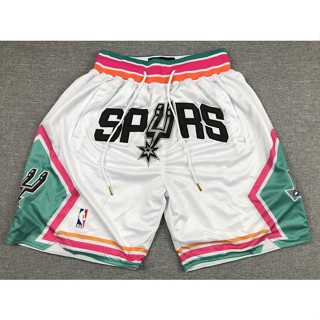 [6 สไตล์] กางเกงขาสั้นบาสเก็ตบอล nba San Antonio Spurs สีขาว 2022