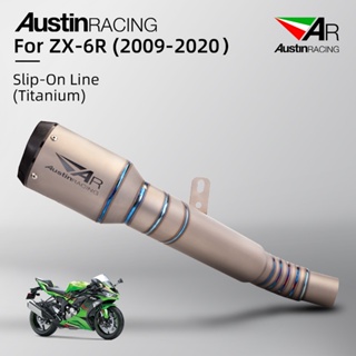 ท่อไอเสียไทเทเนียม แบบสวม สําหรับ kawasaki zx6r/636 AustinRacing 2009-2020