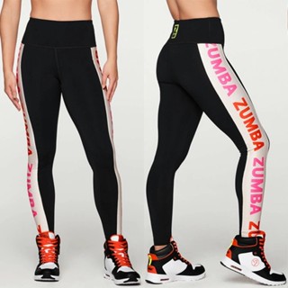 ใหม่ กางเกงเลกกิ้ง ลาย Zumba เหมาะกับการเต้นรํา ฟิตเนส สําหรับผู้หญิง Z1B0 0189 2023
