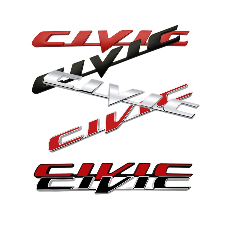 สติกเกอร์โลหะ ลายโลโก้ตัวอักษร 3D อุปกรณ์เสริม สําหรับ Honda Civic VTEC
