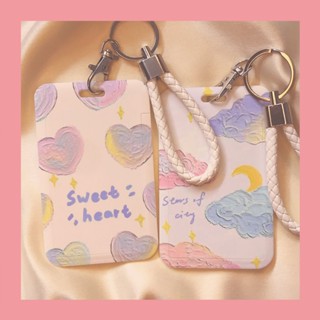 กระเป๋าใส่บัตรธนาคาร บัตรประชาชน โฟโต้การ์ด รูปหัวใจ เมฆ พร้…