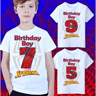 เสื้อยืด พิมพ์ลายกราฟฟิค Spiderman 3 สําหรับเด็กผู้ชาย อายุ 0-12 ปี