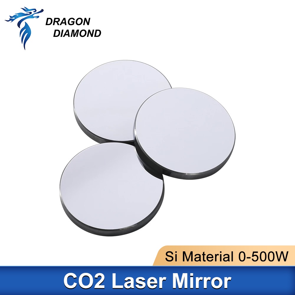1PC Dragon Diamond เลนส์สะท้อนแสง 500W CO2 99.6% สีดํา สําหรับเครื่องแกะสลักเลเซอร์ CO2