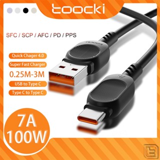 Toocki สายชาร์จ USB Type C 100W 100W Type C เป็น Type C สําหรับ Xiaomi Samsung