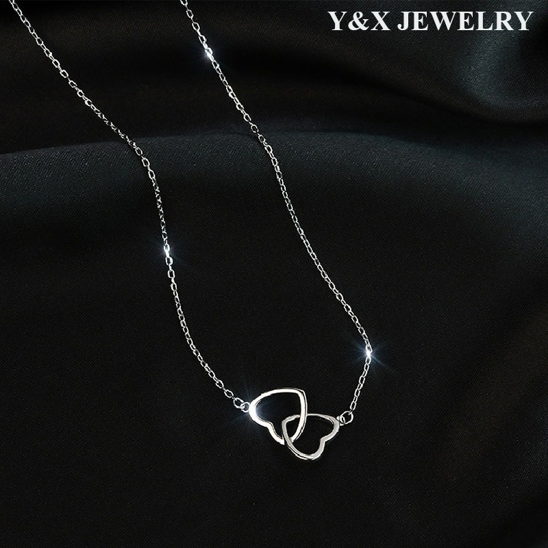 【Y&X】สร้อยคอ สร้อยข้อมือ เงิน 925 จี้รูปหัวใจ ประดับเพทาย เรียบง่าย ของขวัญ สําหรับผู้หญิง