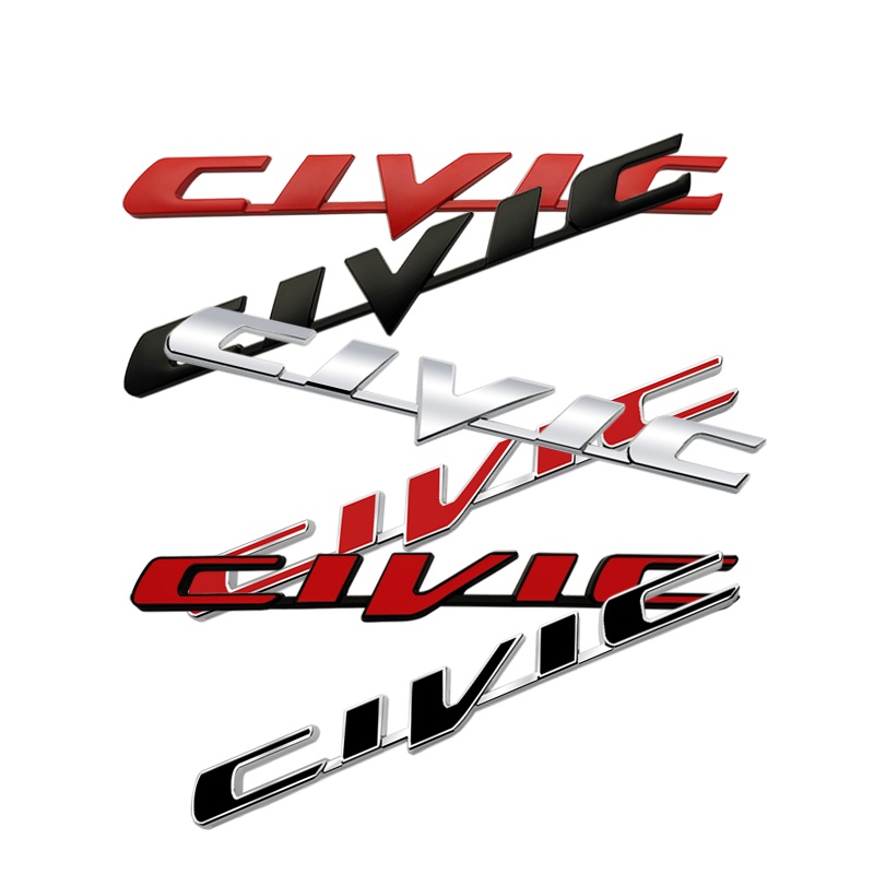 สติกเกอร์โลหะ ลายโลโก้ตัวอักษร 3D อุปกรณ์เสริม สําหรับ Honda Civic VTEC - รูปที่ 4