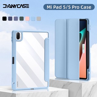 Danycase เคสแท็บเล็ต แบบใส พร้อมช่องใส่ดินสอ ปลุกอัตโนมัติ สําหรับ Xiaomi Pad 5 Pro 2021 Mi Pad 5 11 นิ้ว
