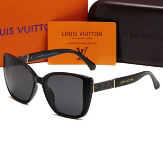 Lv แว่นตากันแดด ไล่โทนสี หรูหรา แฟชั่นเรโทร สําหรับผู้ชาย ผู้หญิง UV400