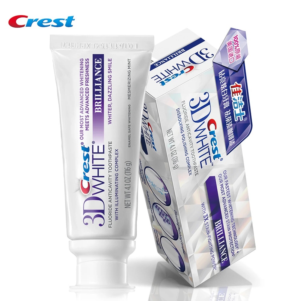 Professional Crest 3D White Original ยาสีฟันป้องกันฟันผุคอมเพล็กซ์