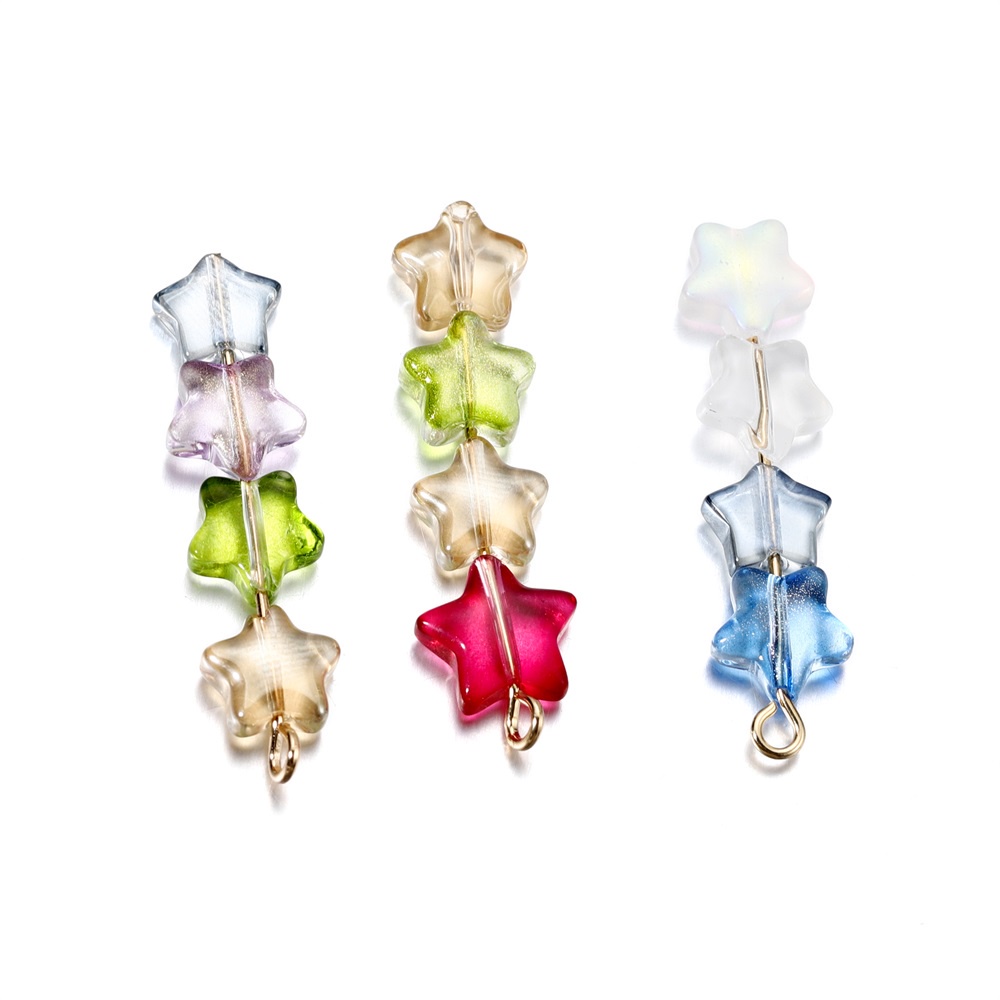 St.kunkka 20-50 ชิ้น/แพ็คลูกปัดคริสตัลเทียมดาวห้าแฉกลูกปัด DIY เครื่องประดับอุปกรณ์เสริม - รูปที่ 2